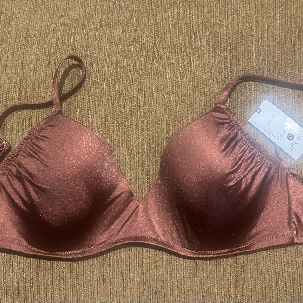 Shade & Shore Shimmering Copper Bra